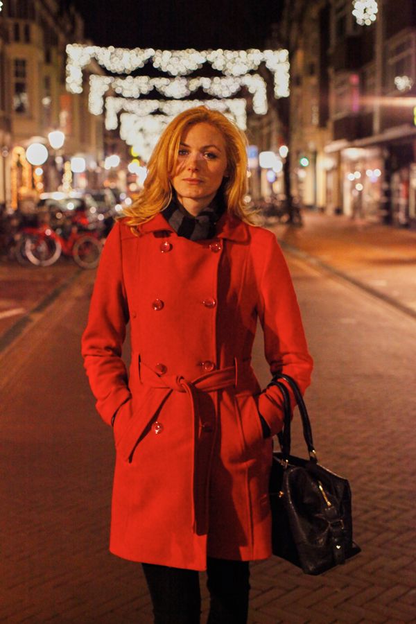 Winter red coat