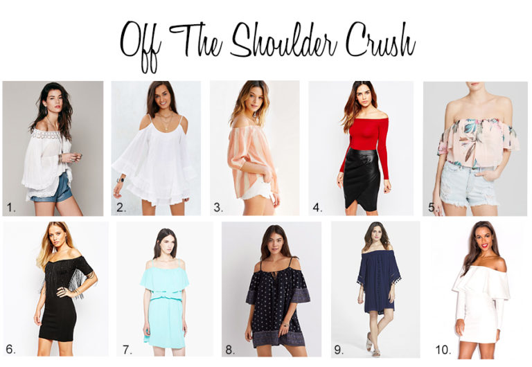 off the shoulder crush