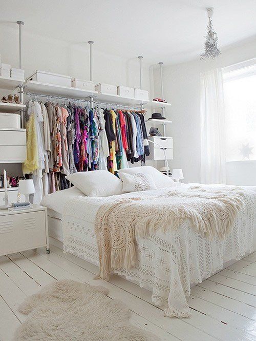 Bedroom Open Closet Ideas featured by top US lifestyle blog, Tea Cups & Tulips