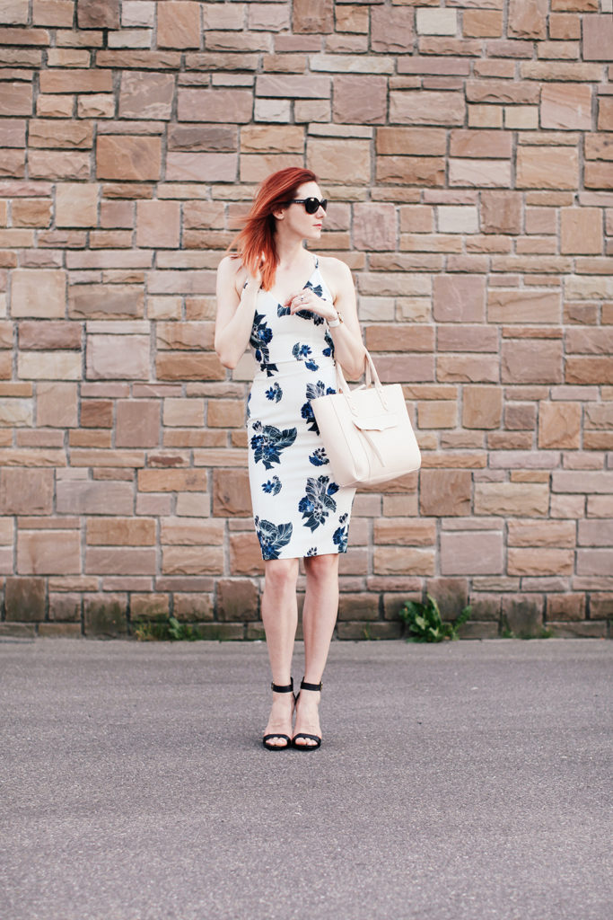 how to wear a floral print dress