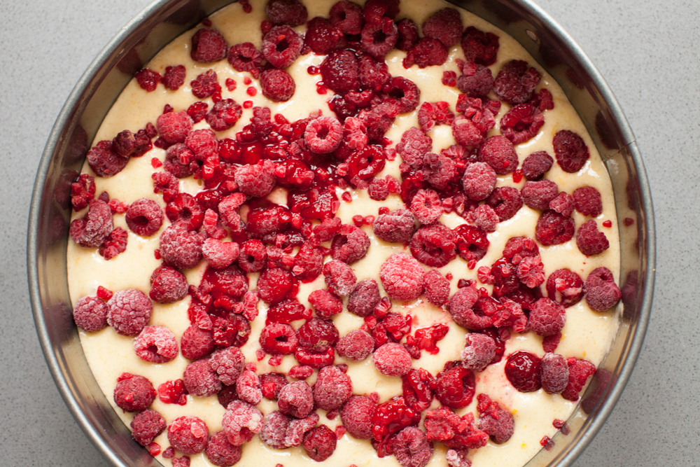 Fresh Raspberry Cake Recipe featured by top US food blog, Tea Cups & Tulips