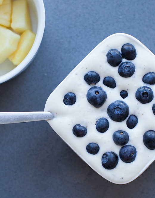 Creamy coconut frozen dessert