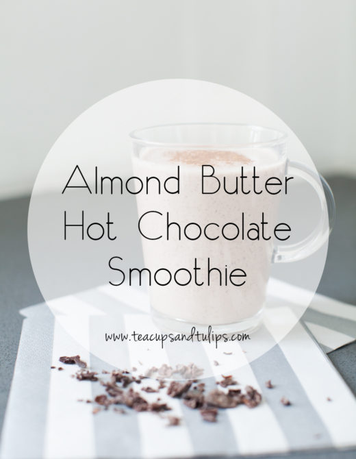 Warm almond butter hot chocolate smoothie recipe