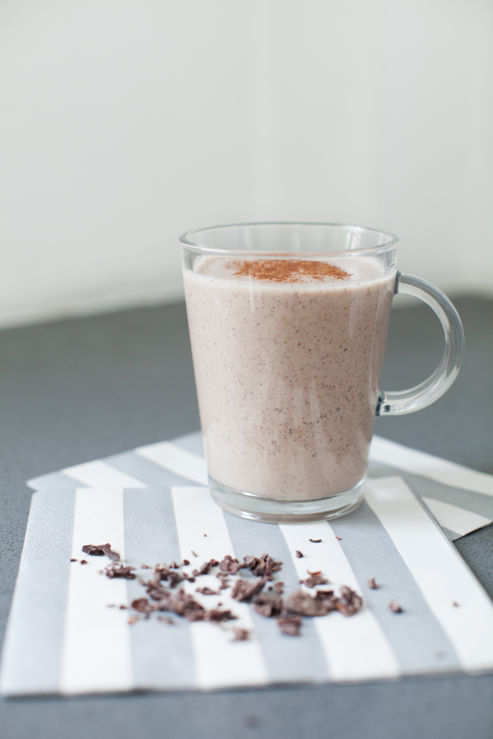 Almond butter hot chocolate smoothie