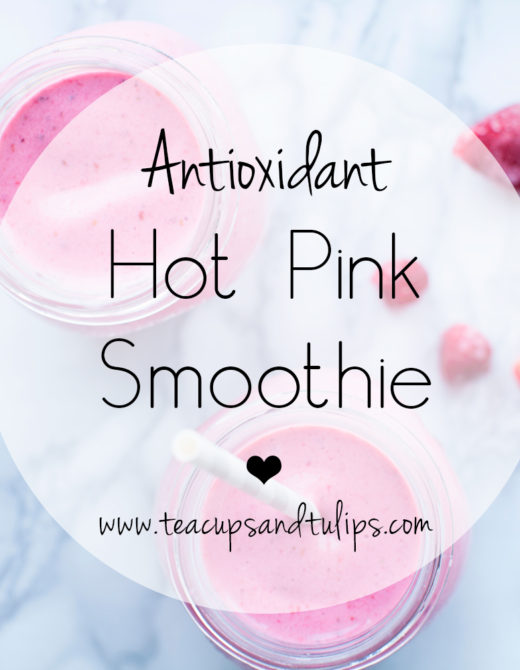 Antioxidant hot pink chia smoothie recipe