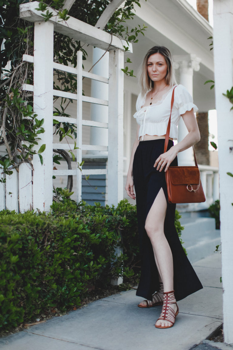 Double Slit Maxi Skirt