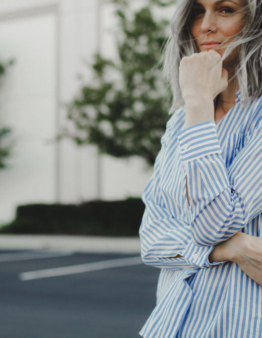 Blue cotton shirt