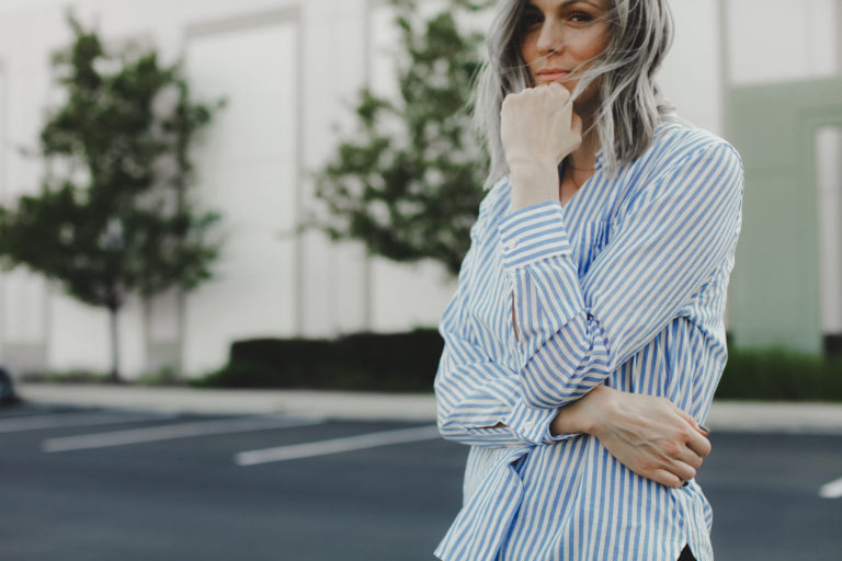Blue cotton shirt