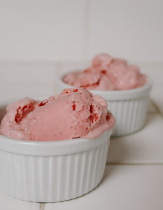 3 Ingredients Homemade Strawberry Ice Cream Recipe