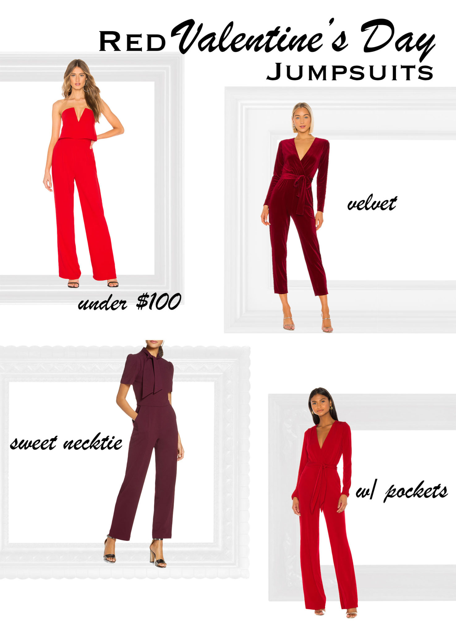 Red Jumpsuits for Valentine's Day