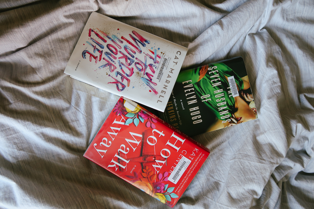 What I read in January 2020 | January Reading List by popular LA life and style blog, Tea Cups and Tulips: image of three books on a bed. 