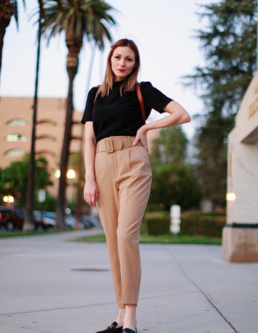 How to wear paperbag pants for work