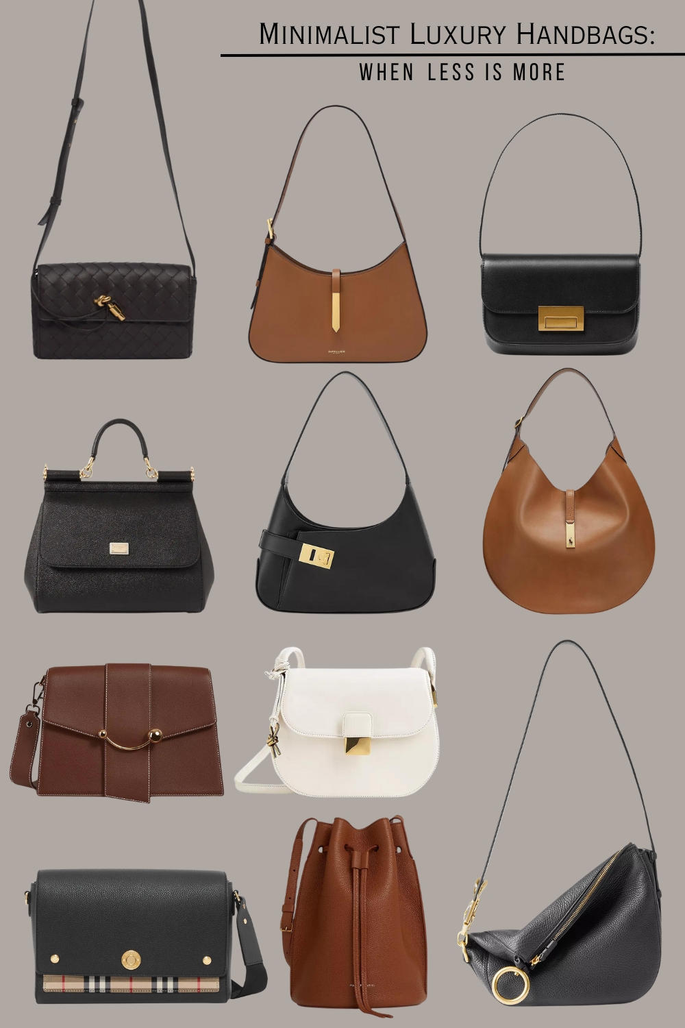 minimalist luxury handbags