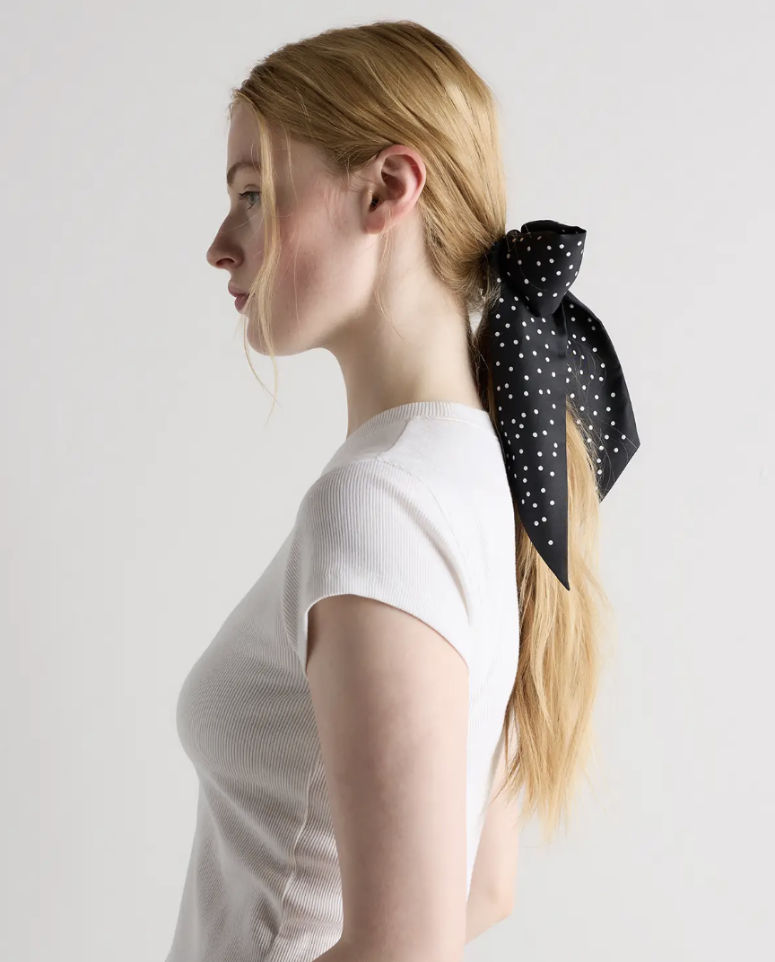 100% Silk Printed Skinny Scarf